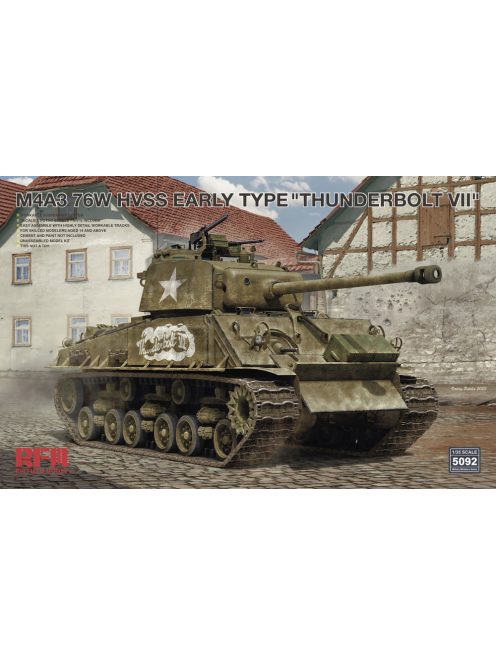 Rye Field Model - 1/35 M4A3 76W HVSS Early Type "Thunderbolt VII"