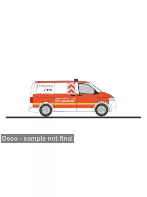 Rietze - VW T5, 2010, Rettungsdienst Brandenburg, 1:87