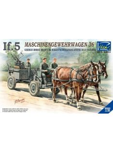   Riich Models - WWII German IF-5 Horse Drawn MG Wagon with Zwillingslafette