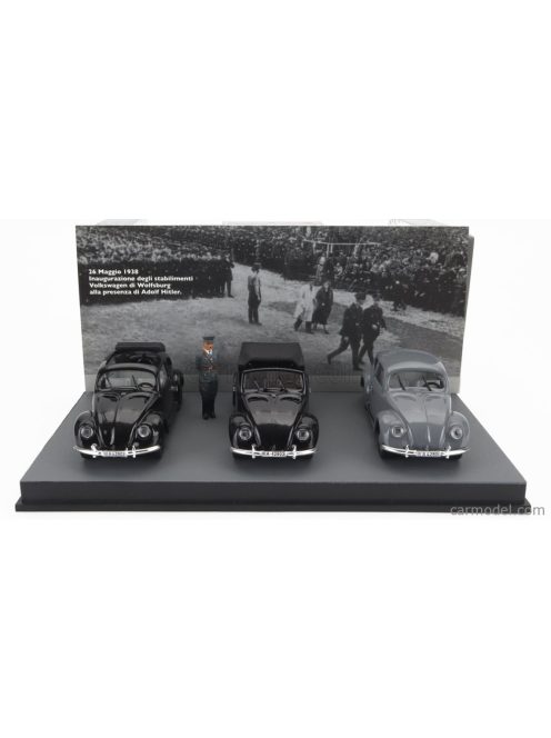 Riomodels - Volkswagen Set 3X Beetle Kafer Kdf-Wagens Presentation 26-May-1938 Black Grey