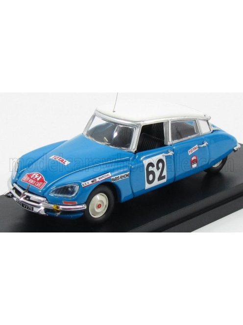 Rio-Models - CITROEN DS21 N 62 RALLY MONTECARLO 1970 SALOMON - SAINTIGNY BLUE IVORY