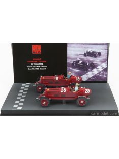   Rio-Models - Alfa Romeo F1 2X P3 Scuderia Ferrari N 18 Winner Tripoli Gp 1934 Varzi + P3 N 28 2Nd Tripoli Gp 1934 Moll Red