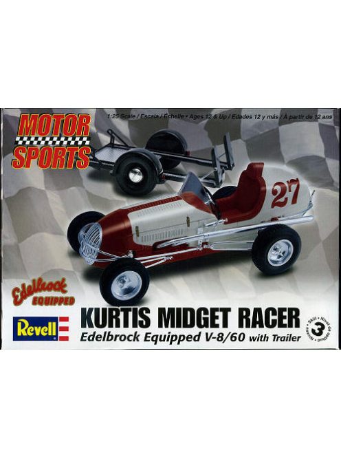 Kurtis Midget Racer Edelbrock Equipped V-8/60 with trailer