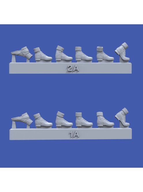 Royal Model - German DAK boots-assorted positions-WWII