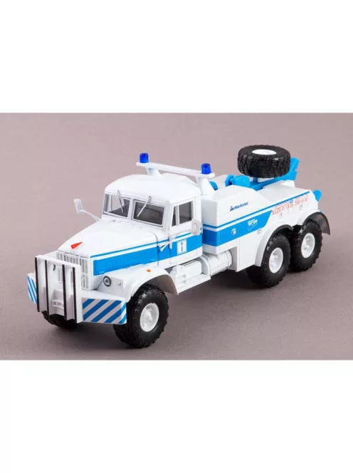 Russiantrucks - KrAZ-255B BRO-200 tow truck /whiteblue/