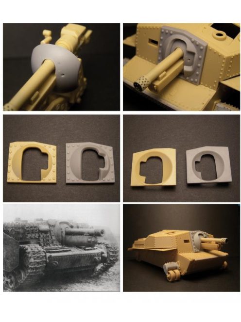 SBS Model - 1/35 40/43M Zrinyi assault gun mantlet - Resin for Bronco