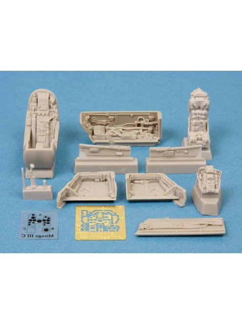 SBS Model - 1/48 Mirage III Detail set (cockpit/wheel bays) - Resin + PE for Eduard/Hobbyboss