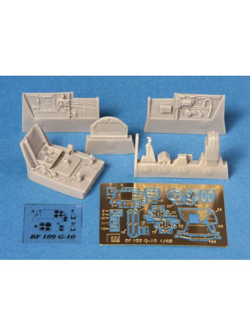 SBS Model - 1/48 Bf-109G-10 Cockpit set - Resin + PE for Hasegawa