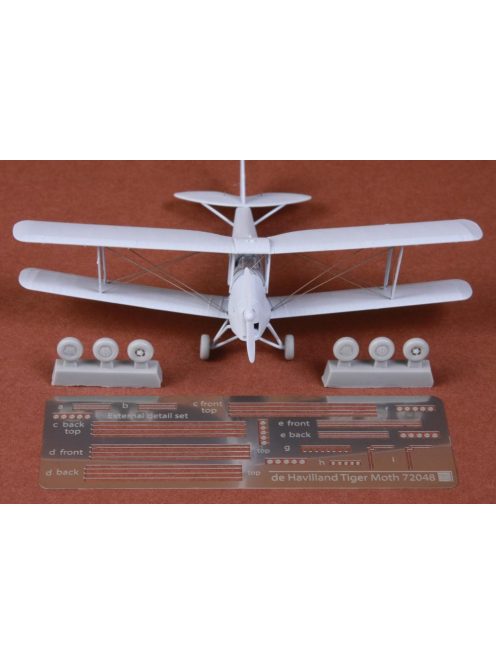 SBS Model - 1/72 De Havilland Tiger Moth rigging set & wheels - Resin + PE for Airfix