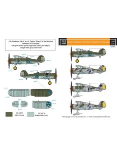   SBS Model - 1/48 Gloster Gladiator in Swedish service VOL.II - Decals for Roden/Merit