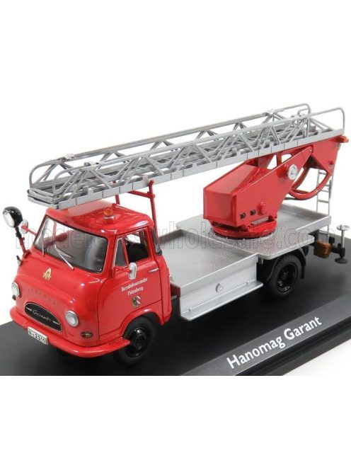 Schuco - HANOMAG GARANT FIRE ENGINE WITH SCALA - FW DREHLEITER RED SILVER