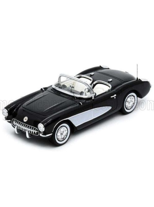 Schuco - CHEVROLET CORVETTE C1 V8 SPIDER 1956 BLACK SILVER
