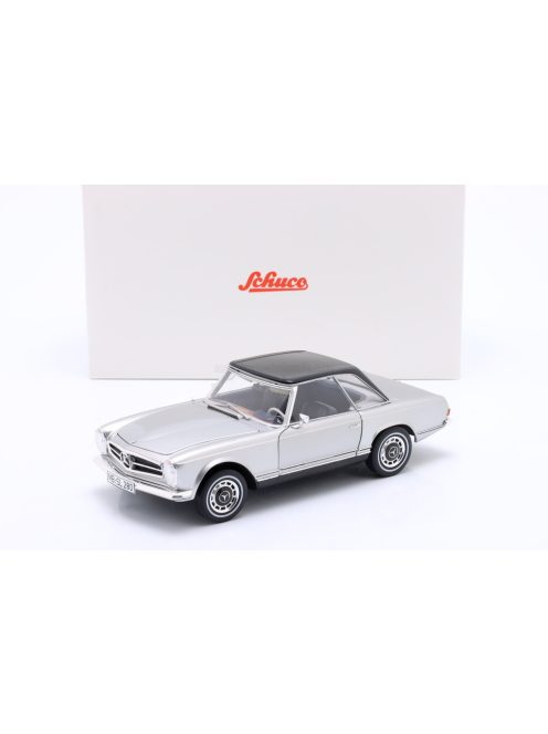 Schuco - MERCEDES BENZ 280SL PAGODA SPIDER (W113) 1968 SILVER BLACK