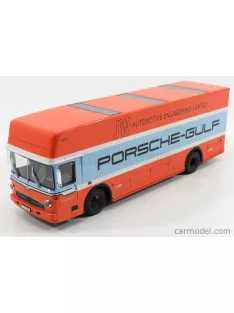   Schuco - Mercedes Benz O317 Truck Car Transporter Porsche Gulf Team John Wyer Automotive Engineering 1968 Light Blue Orange