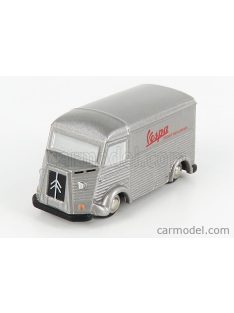   Schuco - Citroen Type Hy Van Scooter Service Piaggio Vespa 1960 - With Motorcycle Figure Silver