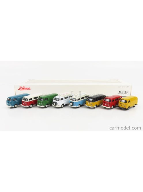 Schuco - Volkswagen Set 8X T2 Van Camper Minibus 1962 Various