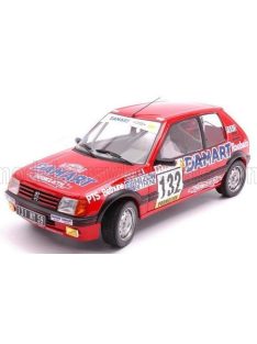   Solido - PEUGEOT 205 1.6 GTi N 132 RALLY MONTECARLO 1986 FRANCOIS DELECOUR - ANNE CHANTAL PAUWELS RED