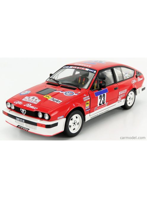 Solido - Alfa Romeo Alfetta Gtv6 N 23 Rally Tour De Corse 1985 Y.Loubet - J.B.Vieu Red White