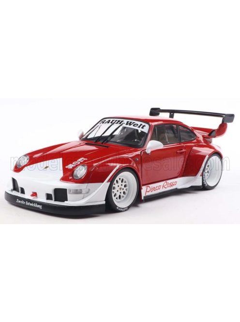 Solido - PORSCHE 911 993 RWB BODYKIT PORCO ROSSO COUPE 2020 WHITE RED