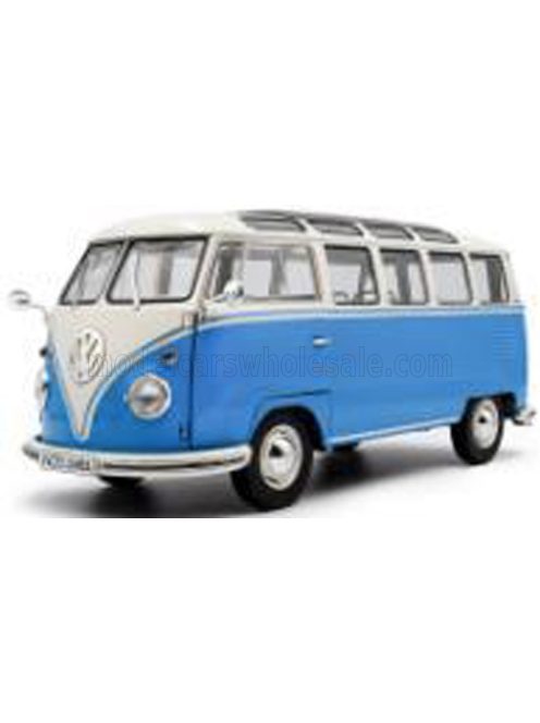 Solido - VOLKSWAGEN T1 SAMBA MINIBUS 1962 LIGHT BLUE WHITE