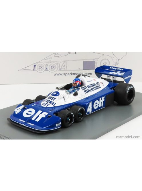 Spark-Model - Tyrrell F1 P34 Elf N 4 3Rd South African Gp 1977 P.Depailler Blue White
