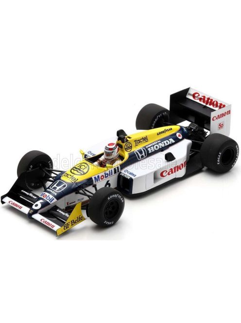 Spark - WILLIAMS F1  FW11B HONDA N 6 WORLD CHAMPION WINNER GP MONZA ITALY 1987 NELSON PIQUET BLUE YELLOW WHITE