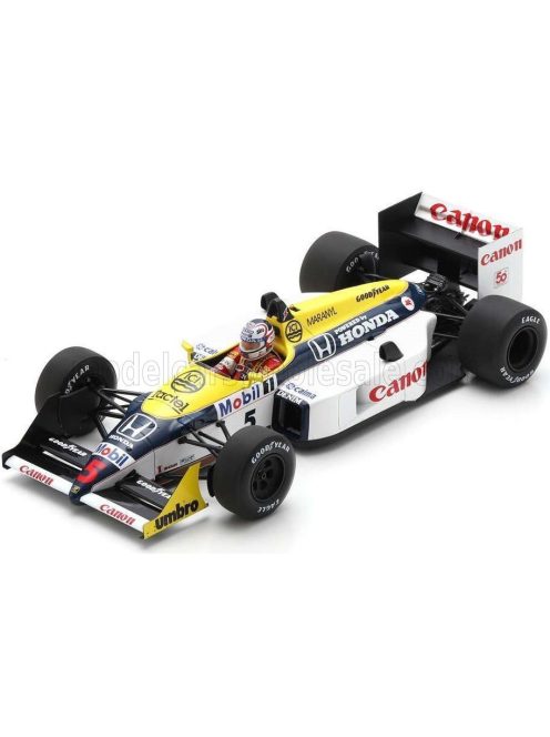 Spark - WILLIAMS F1  FW11B HONDA N 5 WINNER BRITISH GP 1987 NIGEL MANSELL BLUE YELLOW WHITE