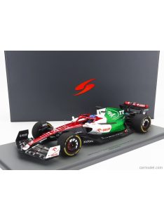   Spark-Model - Alfa Romeo F1  C42 Team Orlen Racing N 77 Azerbaijan Gp 2022 Valtteri Bottas - Con Vetrina - With Showcase - Special Box White Red Met Green