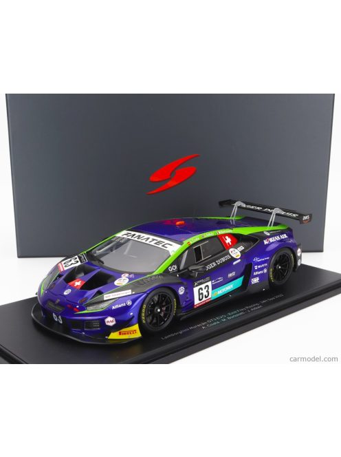 Spark-Model - Lamborghini Huracan Gt3 Evo Team Emil Frey Racing N 63 24H Spa 2022 A.Costa - M.Bortolotti - J.Aitken Blue Green