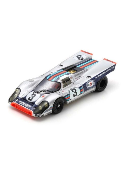 Spark - PORSCHE 917K 4.9L TEAM MARTINI RACING N 3 WINNER 12h SEBRING 1971 VIC ELFORD - GERARD LARROUSSE SILVER BLUE