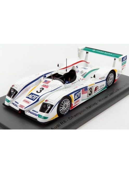 Spark - AUDI R8 3.6L TURBO TEAM ADT CHAMPION RACING N 3 WINNER 24h LE MANS 2005 TOM KRISTENSEN - JJ LETO - MARCO WERNER WHITE GREEN