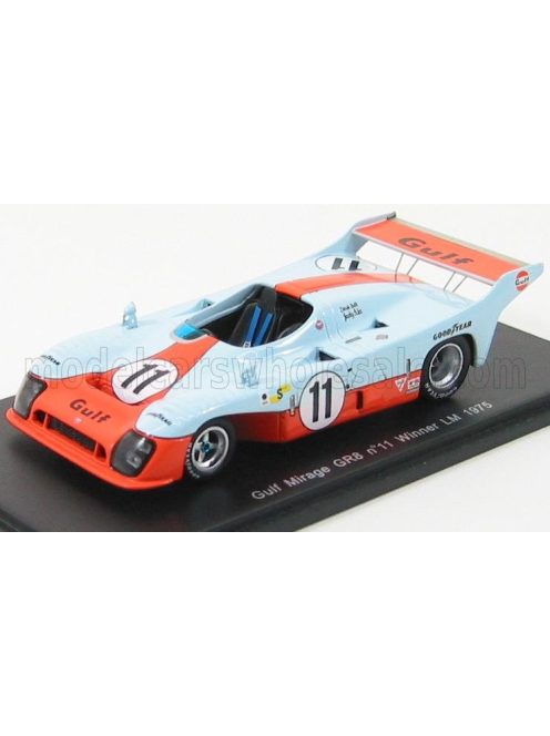 Spark - MIRAGE GR8 3.0L V8 TEAM GULF RESEARCH RACING N 11 WINNER 24h LE MANS 1975 JACKY ICKX - DEREK BELL LIGHT BLUE ORANGE
