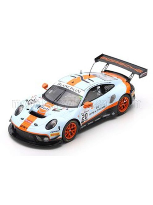 Spark - PORSCHE 911 991 GT3 R 4.0L FLAT-6 TEAM GPX RACING N 20 WINNER 24h SPA 2019 RICHARD LIETZ - MICHAEL CHRISTENSEN - KEVIN ESTRE LIGHT BLUE ORANGE BLACK