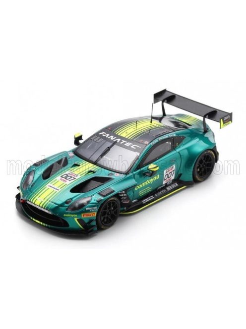 Spark - ASTON MARTIN VANTAGE AMR GT3 EVO TEAM COMTOYOU RACING N 007 WINNER 24h SPA 2024 M.DRUDI - N.THIIM - M.SORENSEN GREEN MET YELLOW