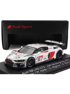   Spark - AUDI R8 LMS GT3 TEAM AUDI SPORT CAR COLLECTION N 22 24h NURBURGRING 2023 LUCA ENGSTLER - MAX HOFER - GILLES MAGNUS - DENNIS MARSCHALL SILVER RED