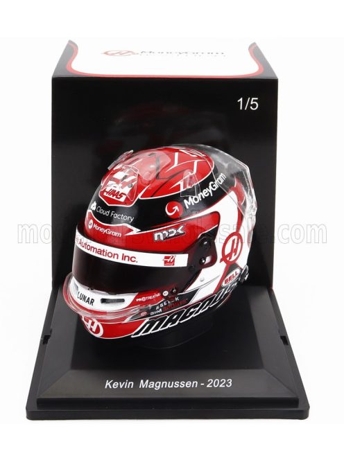 Spark - BELL HELMET F1  CASCO HELMET HAAS FW23 TEAM MONEYGRAM HAAS N 20 SEASON 2023 KEVIN MAGNUSSEN RED WHITE BLACK