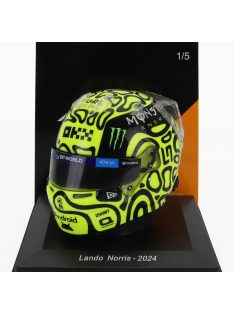   Spark - BELL HELMET CASCO HELMET F1 LANDO NORRIS TEAM McLAREN N 4 SEASON 2024 YELLOW BLACK