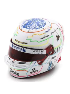  Spark - BELL HELMET CASCO HELMET F1 GUANYU ZHOU TEAM STAKE KICK SAUBER N 24 CHINA GP 2024 WHITE