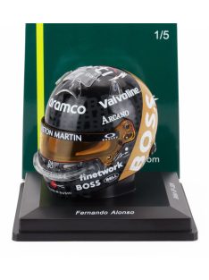   Spark - BELL HELMET CASCO HELMET F1 FERNANDO ALONSO TEAM ARAMCO COGNIZANT ASTON MARTIN N 14 BRITISH GP 2024 BLACK GOLD