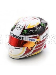   Spark - BELL HELMET CASCO HELMET F1 LEWIS HAMILTON WORLD CHAMPION TEAM AMG PETRONAS W06 N 44 WINNER USA GP 2015 WHITE PURPLE