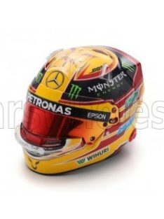   Spark - BELL HELMET CASCO HELMET F1 LEWIS HAMILTON WORLD CHAMPION TEAM AMG PETRONAS W08 N 44 WINNER MEXICO GP 2017 YELLOW