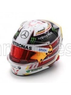   Spark - BELL HELMET CASCO HELMET F1 LEWIS HAMILTON WORLD CHAMPION TEAM AMG PETRONAS W09 N 44 4th MEXICO GP 2018 WHITE BLACK RED