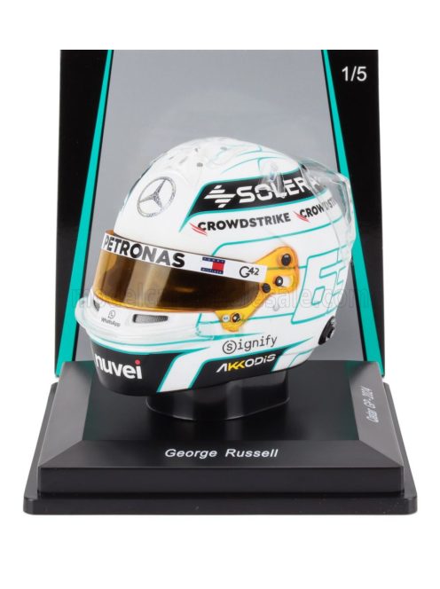 Spark - BELL HELMET CASCO HELMET F1 GEORGE RUSSELL F1 TEAM MERCEDES AMG N 63 QATAR GP 2024 WHITE