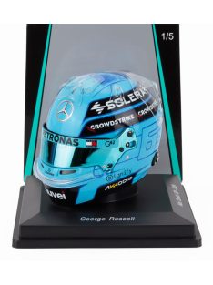   Spark - BELL HELMET CASCO HELMET F1 GEORGE RUSSELL F1 TEAM MERCEDES AMG N 63 ABU DHABI GP 2024 - SEE YOU ON TRACK , LEWIS LIGHT BLUE