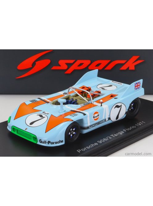 Spark-Model - Porsche 908/3 Spider N 7 Targa Florio 1971 J.Siffert - B.Redman Light Blue