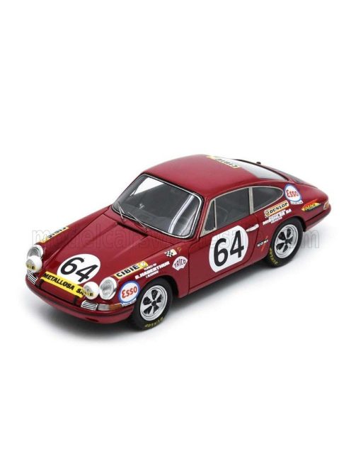 Spark - PORSCHE 911S 1991cc COUPE TEAM C.HALDI N 64 24h LE MANS 1970 JEAN SAGE - PIERRE GREUB RED
