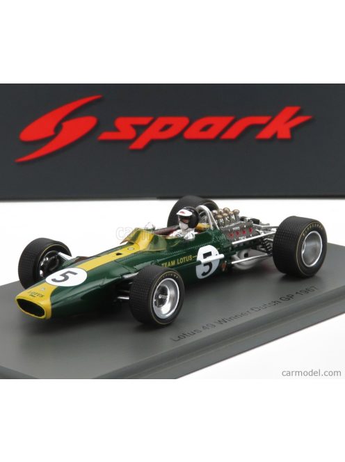Spark-Model - Lotus F1  49 N 5 Winner Holland Gp 1967 J.Clark Green Yellow