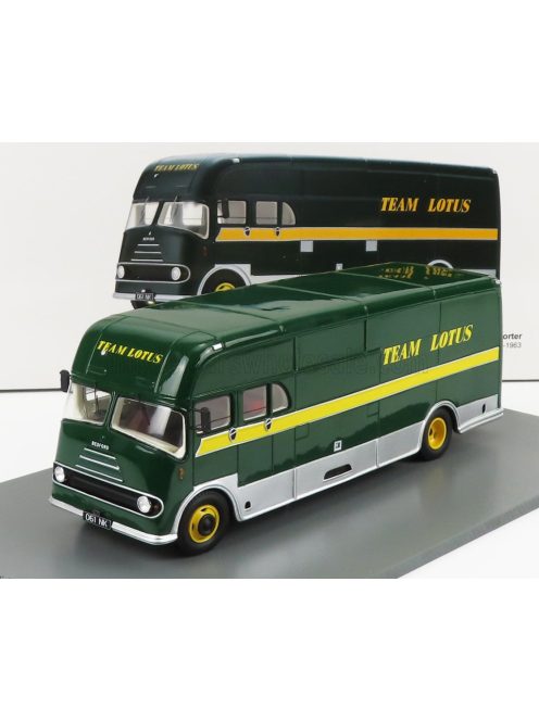 Spark - BEDFORD TRUCK TEAM LOTUS CAR TRANSPORTER 1961 GREEN YELLOW SILVER