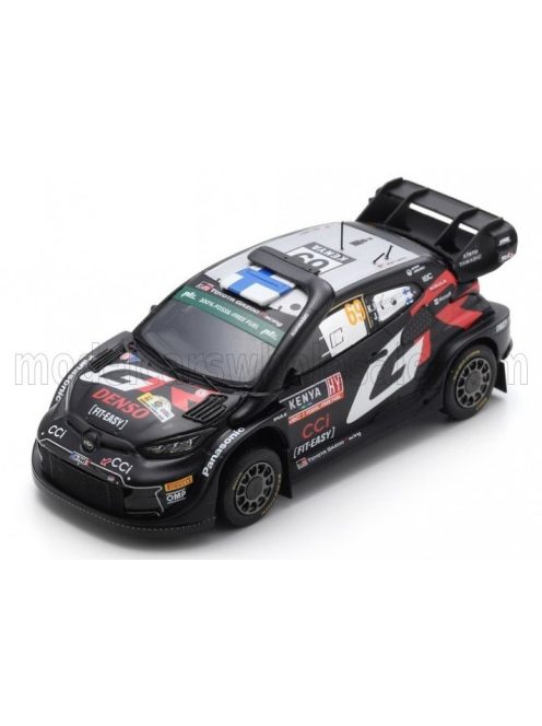Spark - TOYOTA YARIS GR RALLY1 HYBRID TEAM TOYOTA GAZOO RACING WRT N 69 WINNER RALLY SAFARI 2024 KALLE ROVANPERA - JONNE HALTTUNEN BLACK