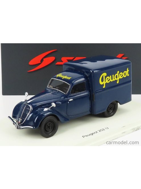 Spark-Model - Peugeot 202U Van Peugeot Service 1948 Blue Yellow